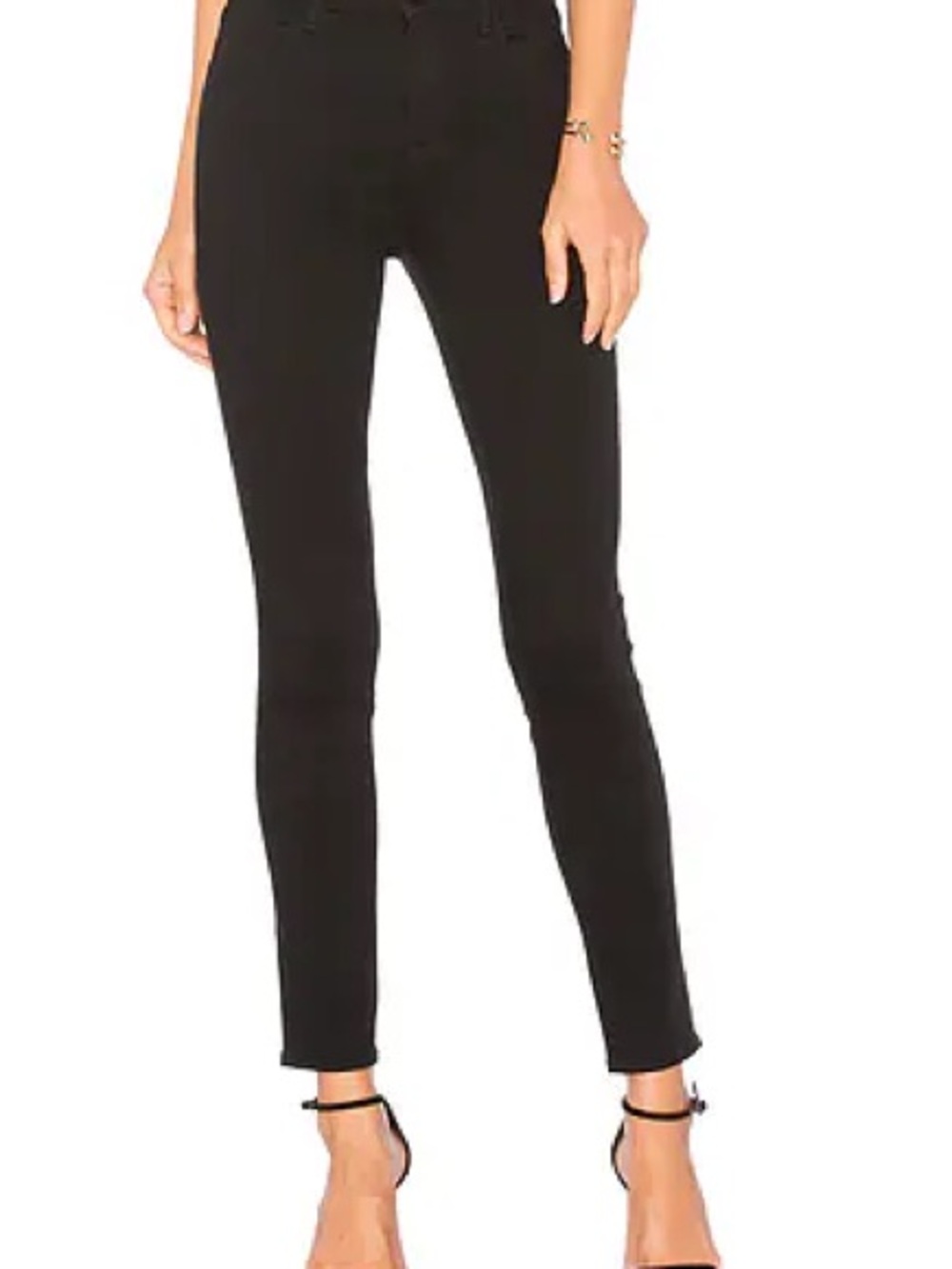 J Brand Maria Seriously Black High-Rise Skinny Jeans